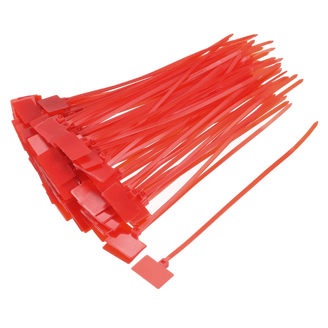 Cable Zip Ties 6 Inch Label Tag Mark Self-Locking Nylon Wire Strap Red 80pcs