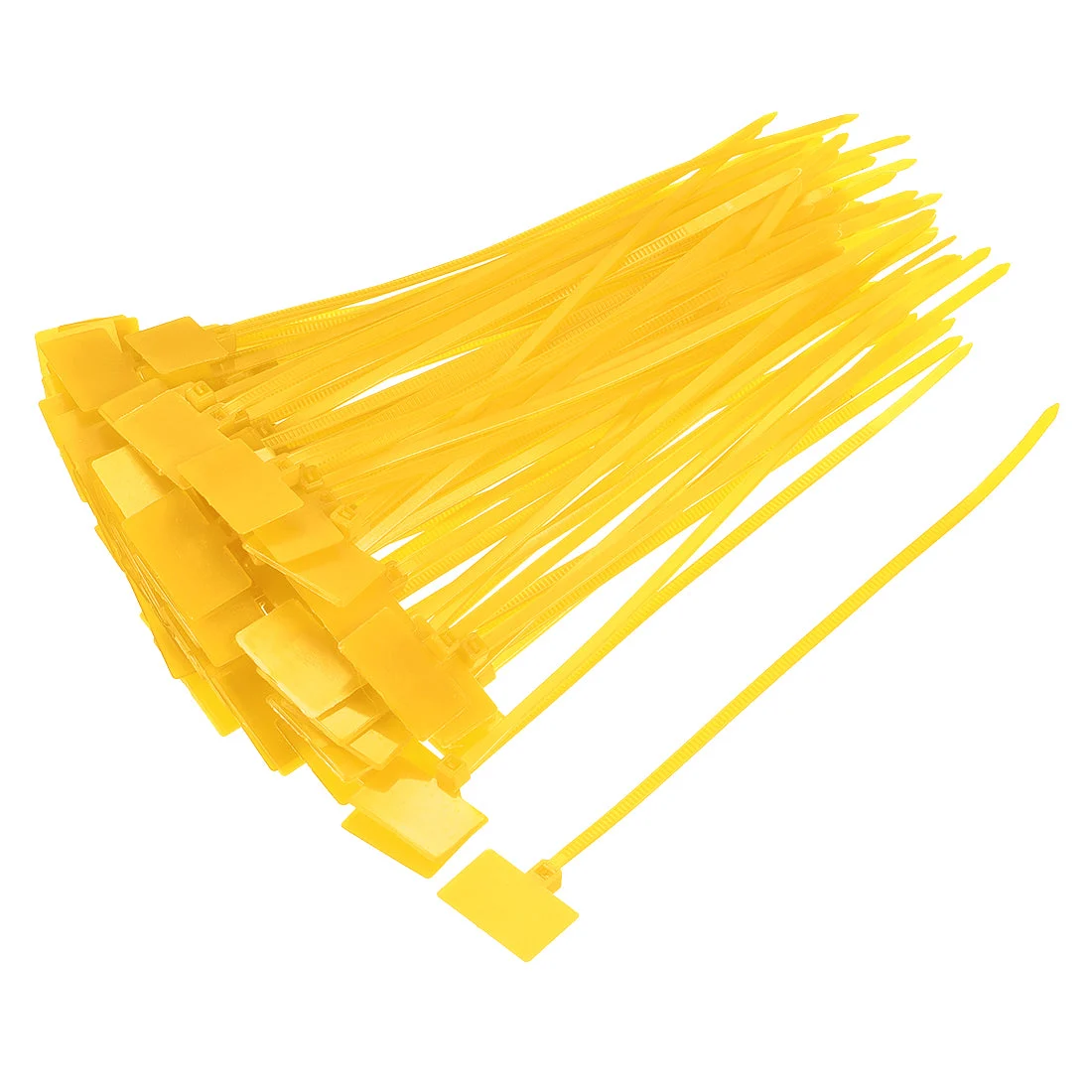 Cable Zip Ties 6 Inch Label Tag Mark Self-Locking Nylon Wire Strap Yellow 120pcs