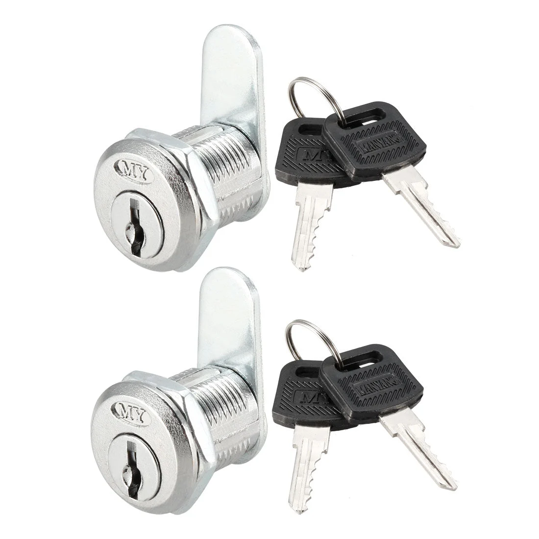 Cam Lock 20mm Cylinder Length 35mm Long Cam File Cabinet Keyed Different 2Pcs