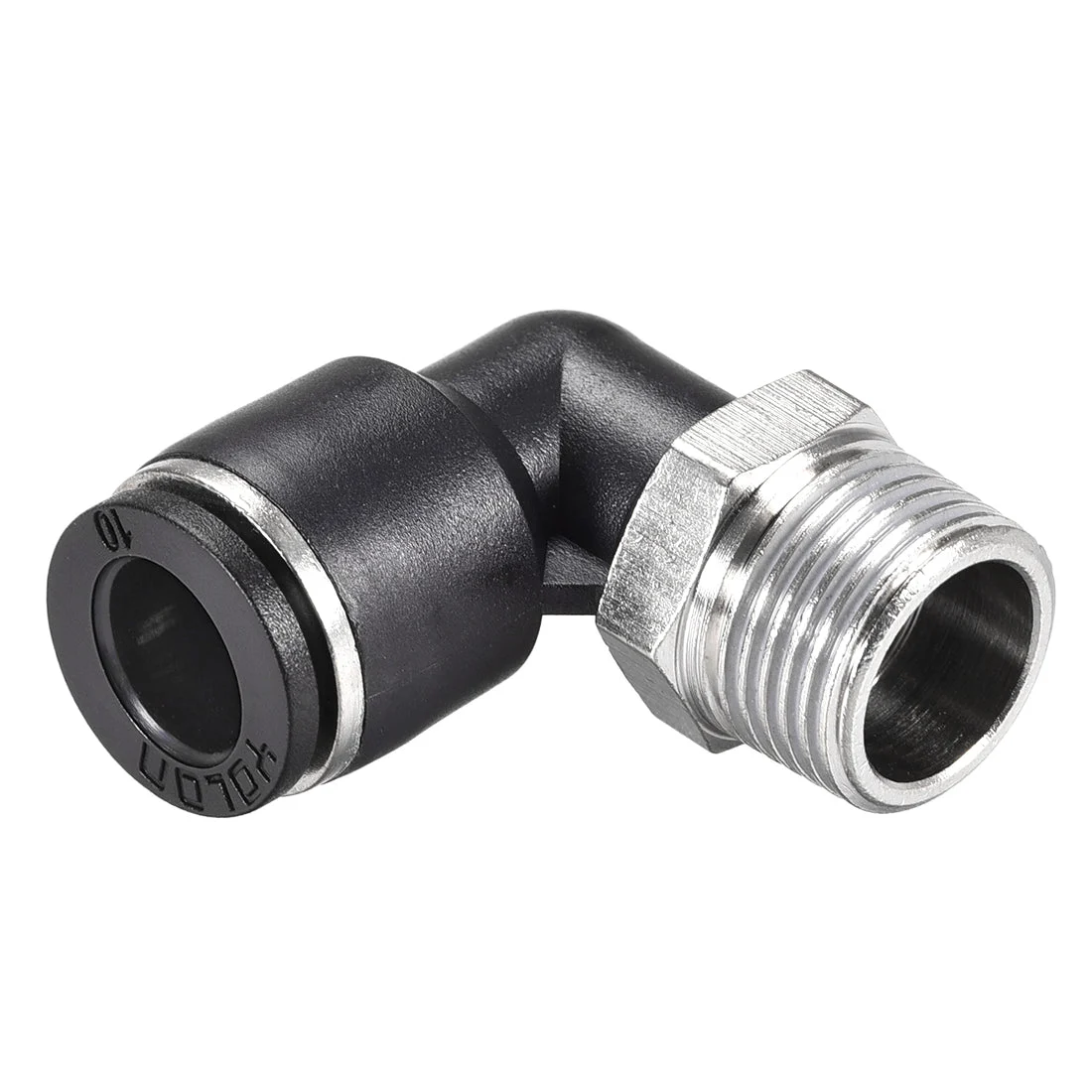 Push to Connect Tube Fitting Male Elbow 10mm Tube OD x 3/8 NPT Thread Pneumatic Air Push Fit Lock Fitting