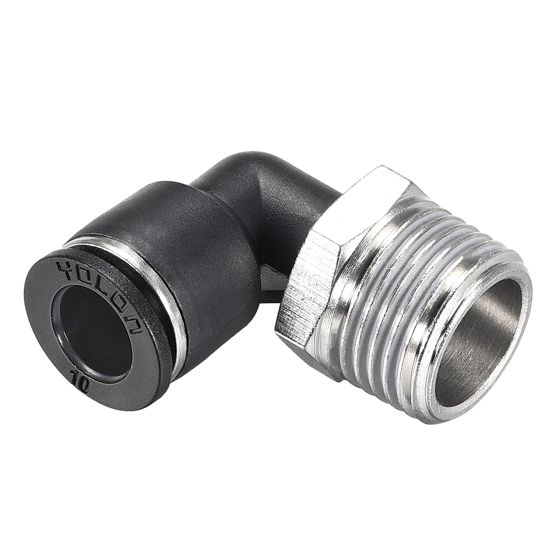 Push to Connect Tube Fitting Male Elbow 10mm Tube OD x 1/2 NPT Thread Pneumatic Air Push Fit Lock Fitting