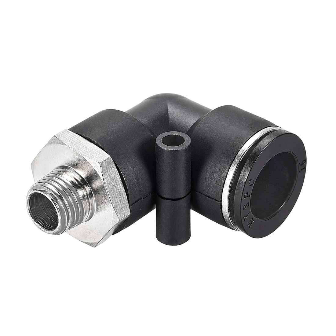 Push to Connect Tube Fitting Male Elbow 16mm Tube OD x1/4 NPT Push Fit Lock