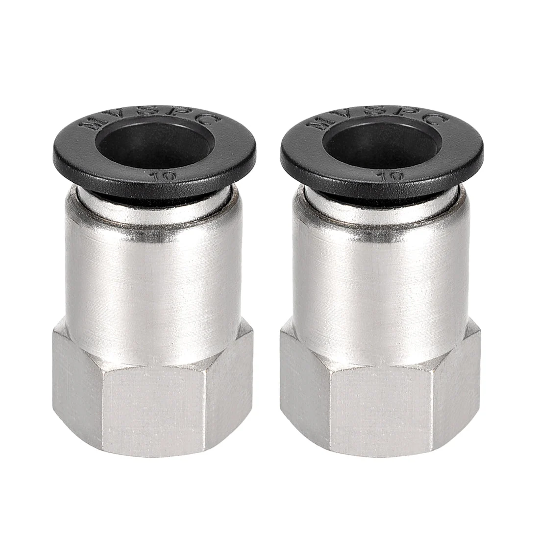 Push to Connect Tube Fitting Adapter 10mm Tube OD x 1/8PT Female Straight 2pcs