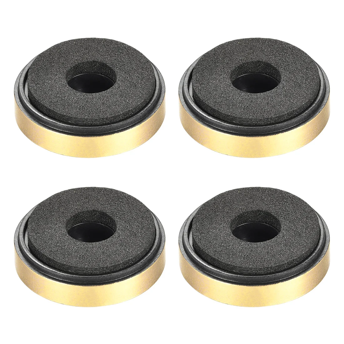 4 Pcs D30xH8mm Plastic Feet Anti-Vibration Base Pad Stand for Speaker Guitar Amplifier HiFi Gold Tone