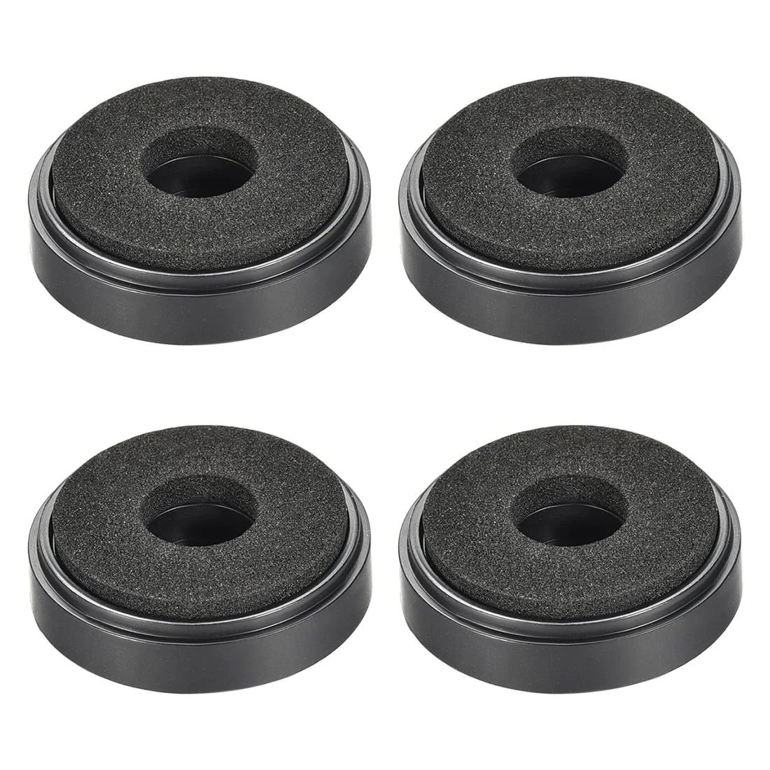 Uxcell 4 Pcs D30xH8mm Plastic Feet Anti-Vibration Base Pad Stand for Speaker Guitar Amplifier HiFi Black