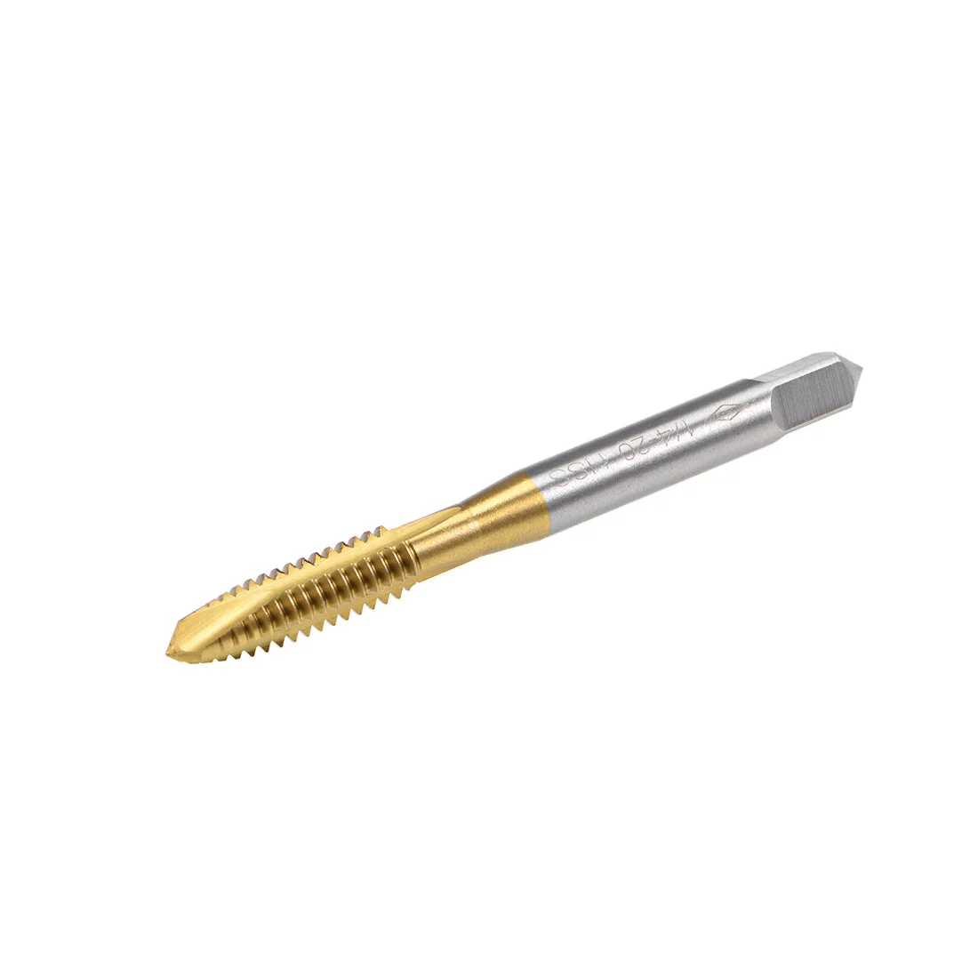 Spiral Point Threading Tap 1/4-20 UNC Thread Pitch Titanium Coated HSS