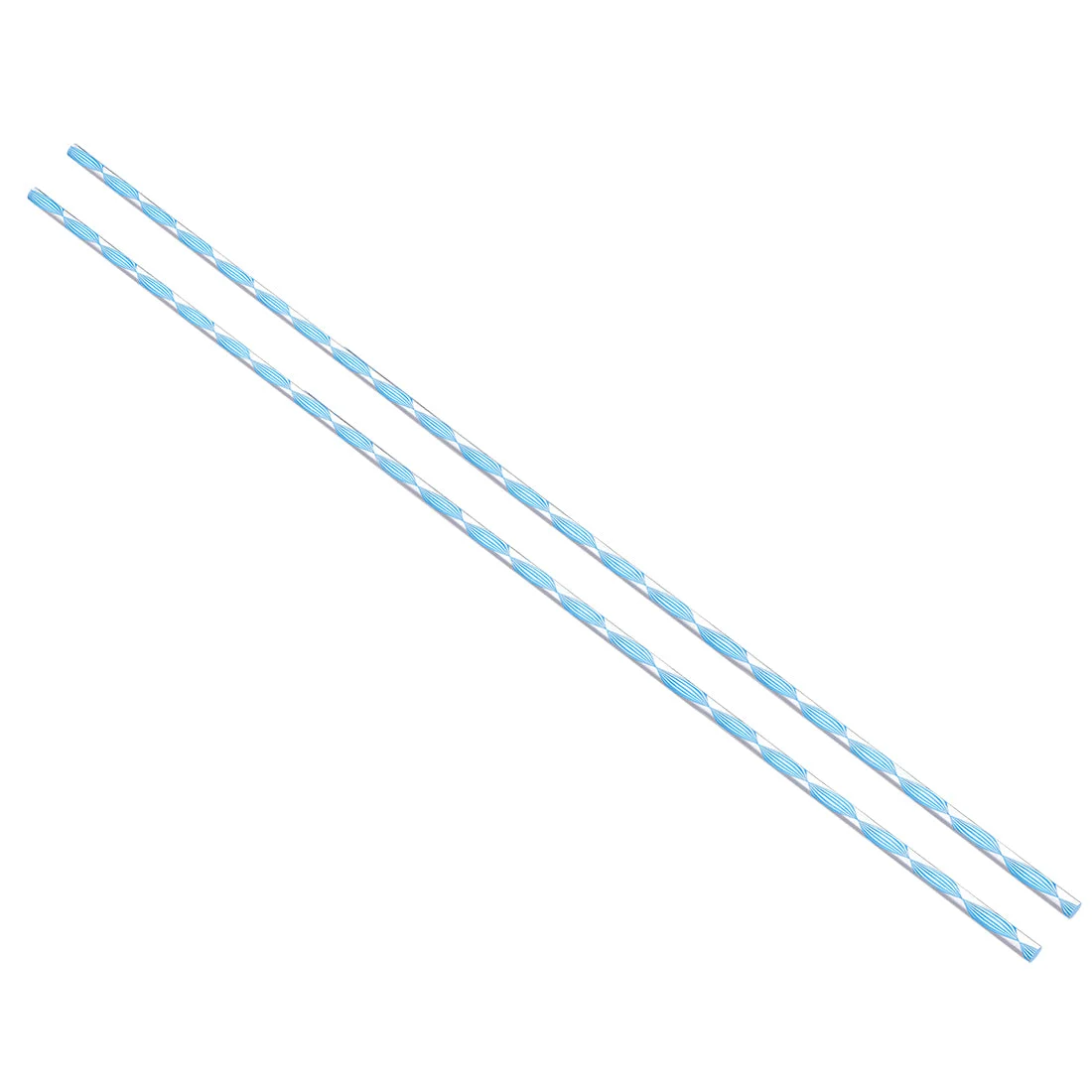 8mmx500mm Transparent Blue Spiral Line Solid Acrylic Round Rod PMMA Bar 2pcs