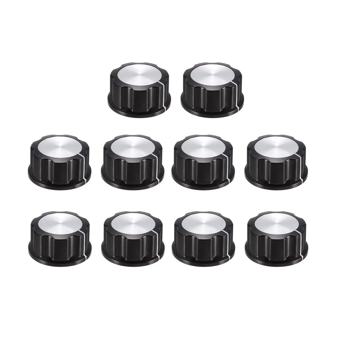 10Pcs Speaker Control Knob Power Amplifier Knob 33mm Dia. Rotary Knobs for 6mm Dia. Shaft Potentiometer
