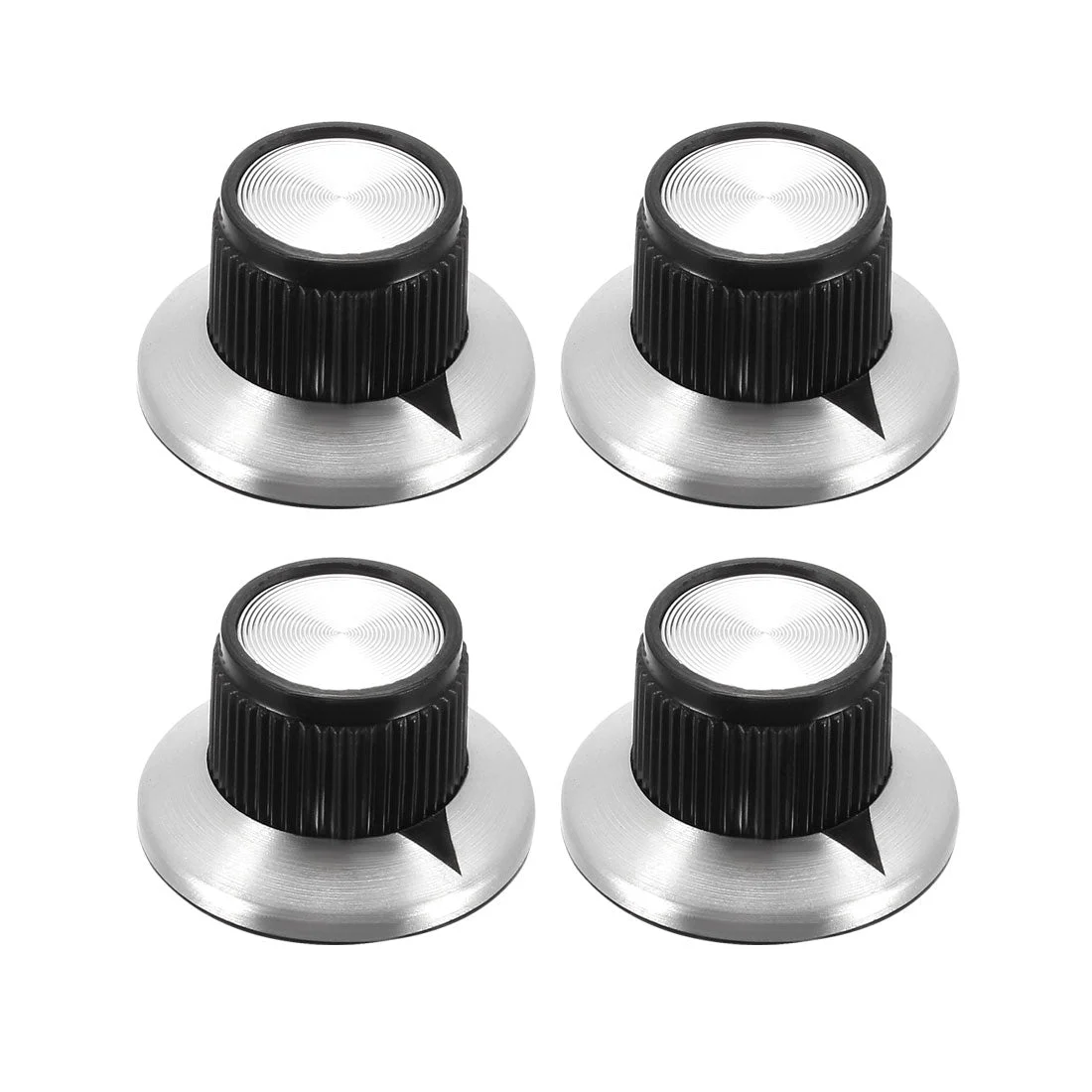 4Pcs Speaker Control Knob Power Amplifier Knob 24x14mm Arrow Indication Knob Cap for 6mm Dia. Shaft Potentiometer