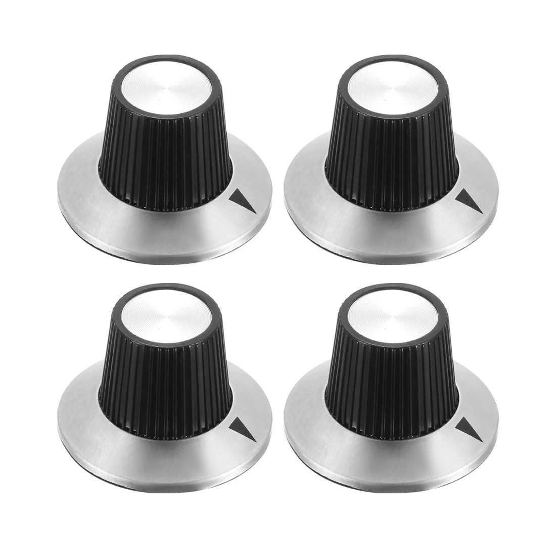 4Pcs Speaker Control Knob Power Amplifier Knob 29x18mm Arrow Indication Knob Cap for 6mm Dia. Shaft Potentiometer