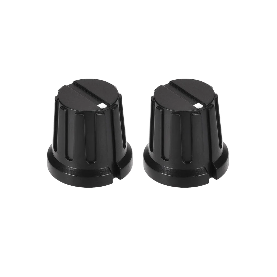 2pcs Volume Control Knobs with Screw Amplifier Replacement Knob Black Potentiometer Knobs
