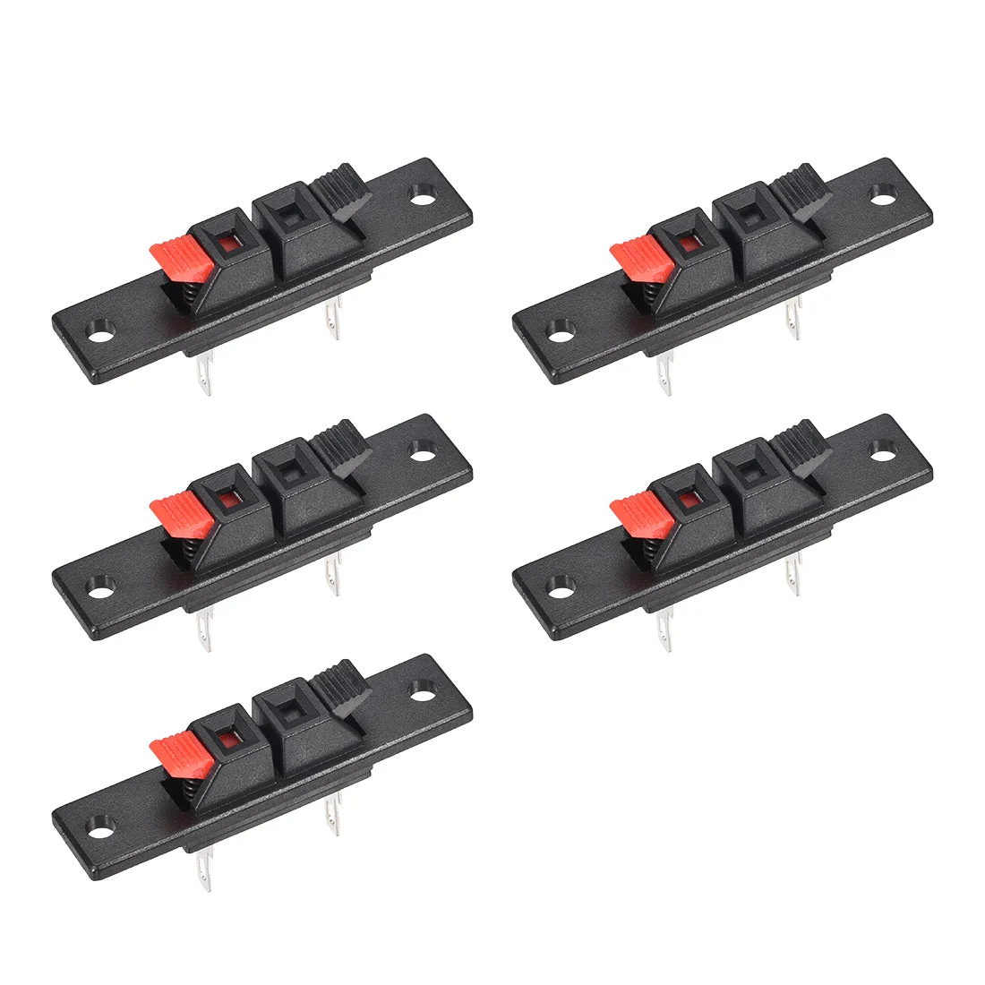2 Way Speaker Terminal Clip Push Release Audio Cable Terminal Strip WP2-35 5Pcs