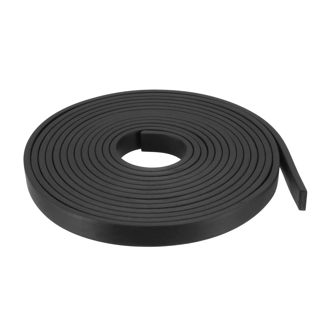 Solid Rectangle Rubber Seal Strip 10mm Wide 3mm Thick, 3 Meters Long Black