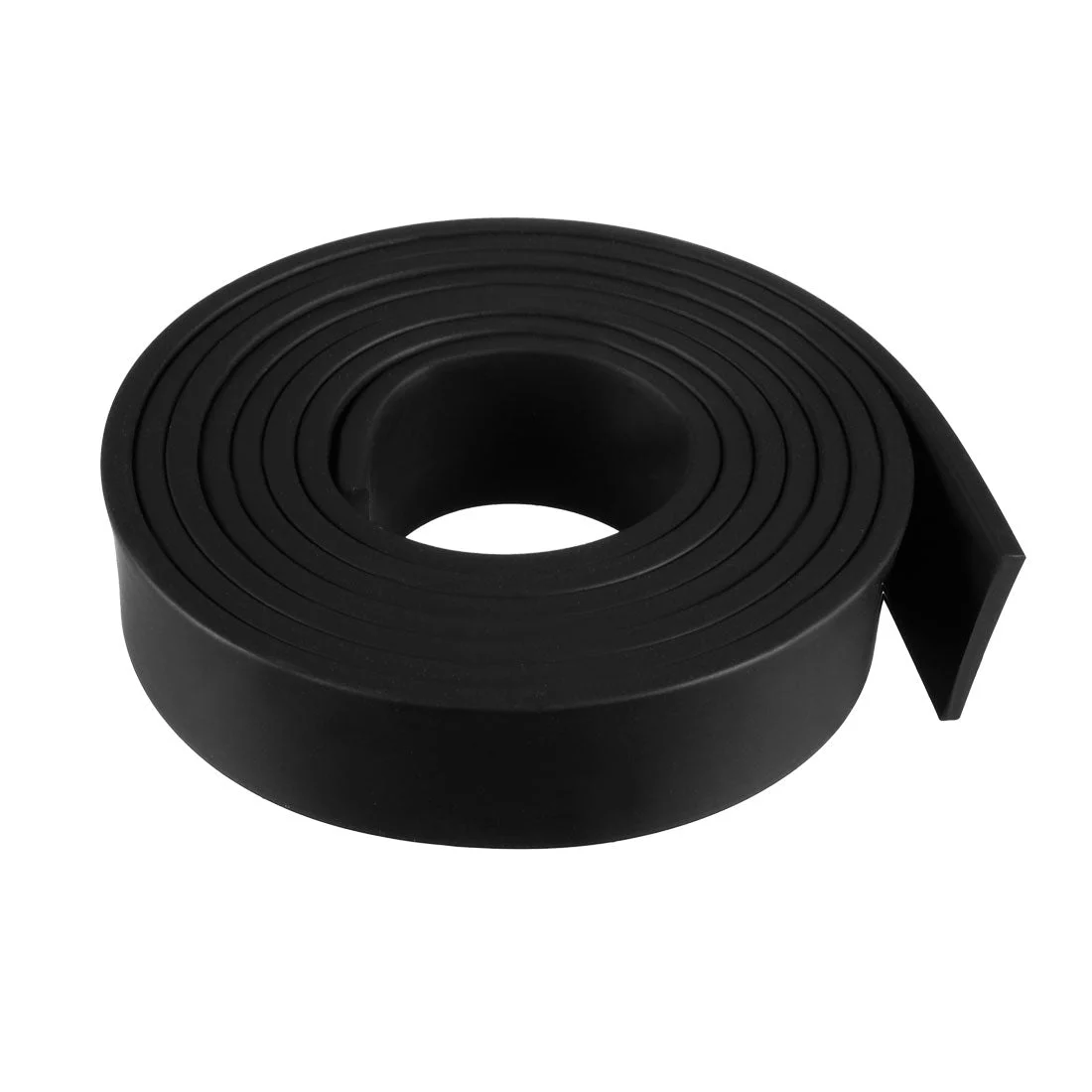 Solid Rectangle Rubber Seal Strip 15mm Wide 2mm Thick, 1 Meter Long Black