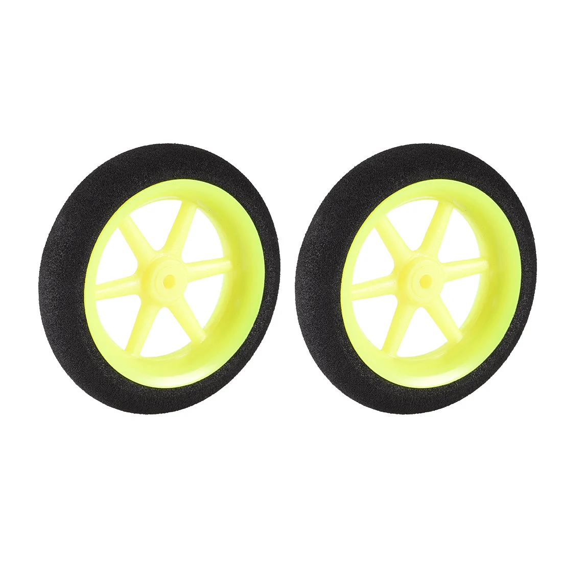 RC Model Plane Aircraft Wheel Micro Sport Wheel 0.11 inch x 1.96 inch - Wheel 2PCS