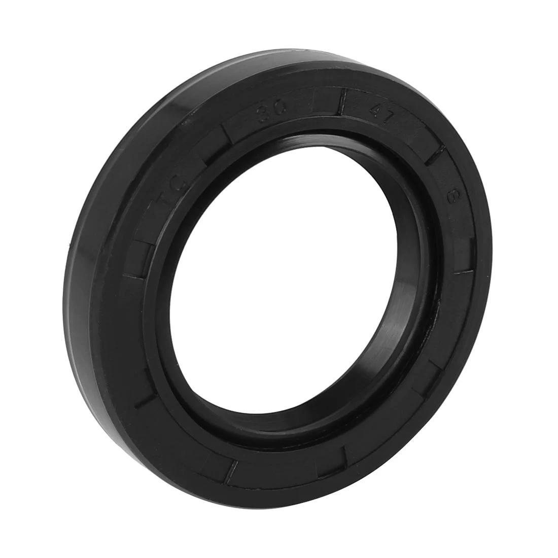30mm x 47mm x 8mm Black Rubber Cover Double Lip TC Oil Shaft Seal