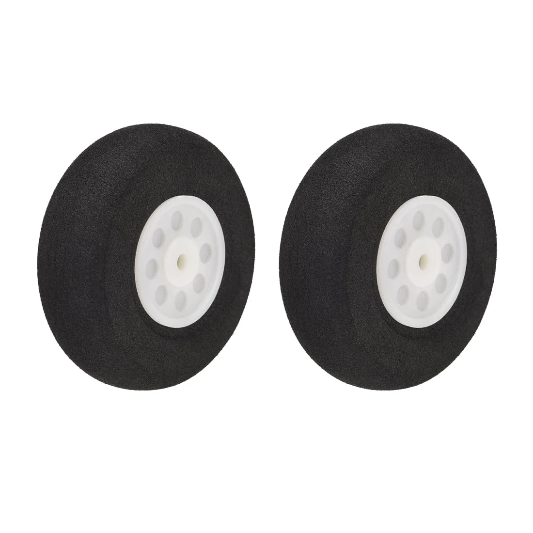 Uxcell RC Airplane Wheels - 2PCS RC Airplane Aircraft Sponge Wheels 2.16 inch x 0.11 inch