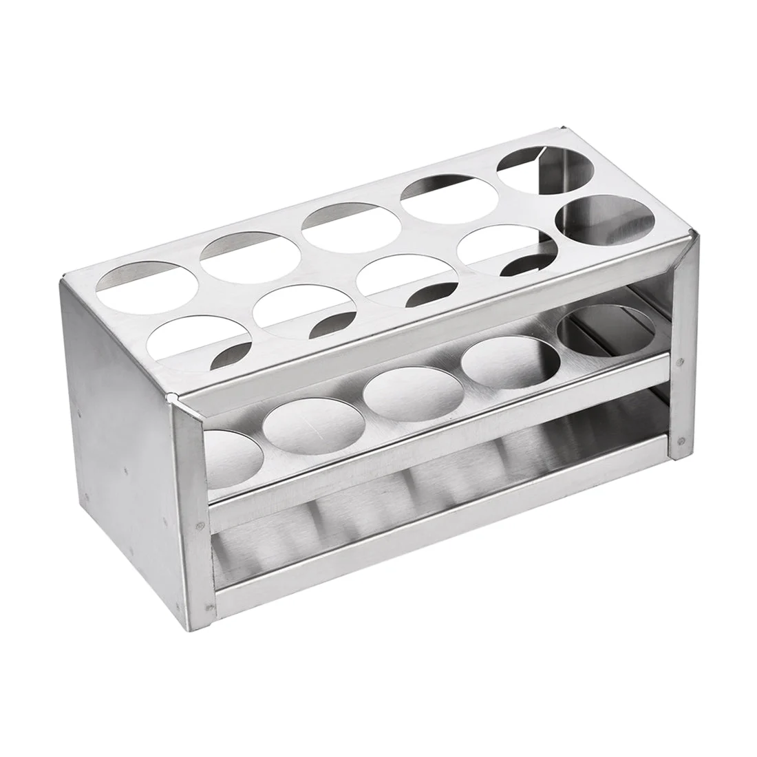 Stainless Steel Test Tube Holder Rack 10 Hole 3 Layer for 26-29.5mm Tubes