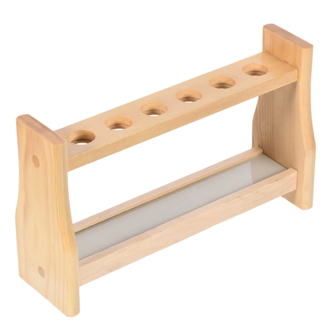 Wooden Test Tube Holder Rack 6 Wells for 10ml Centrifuge Tubes