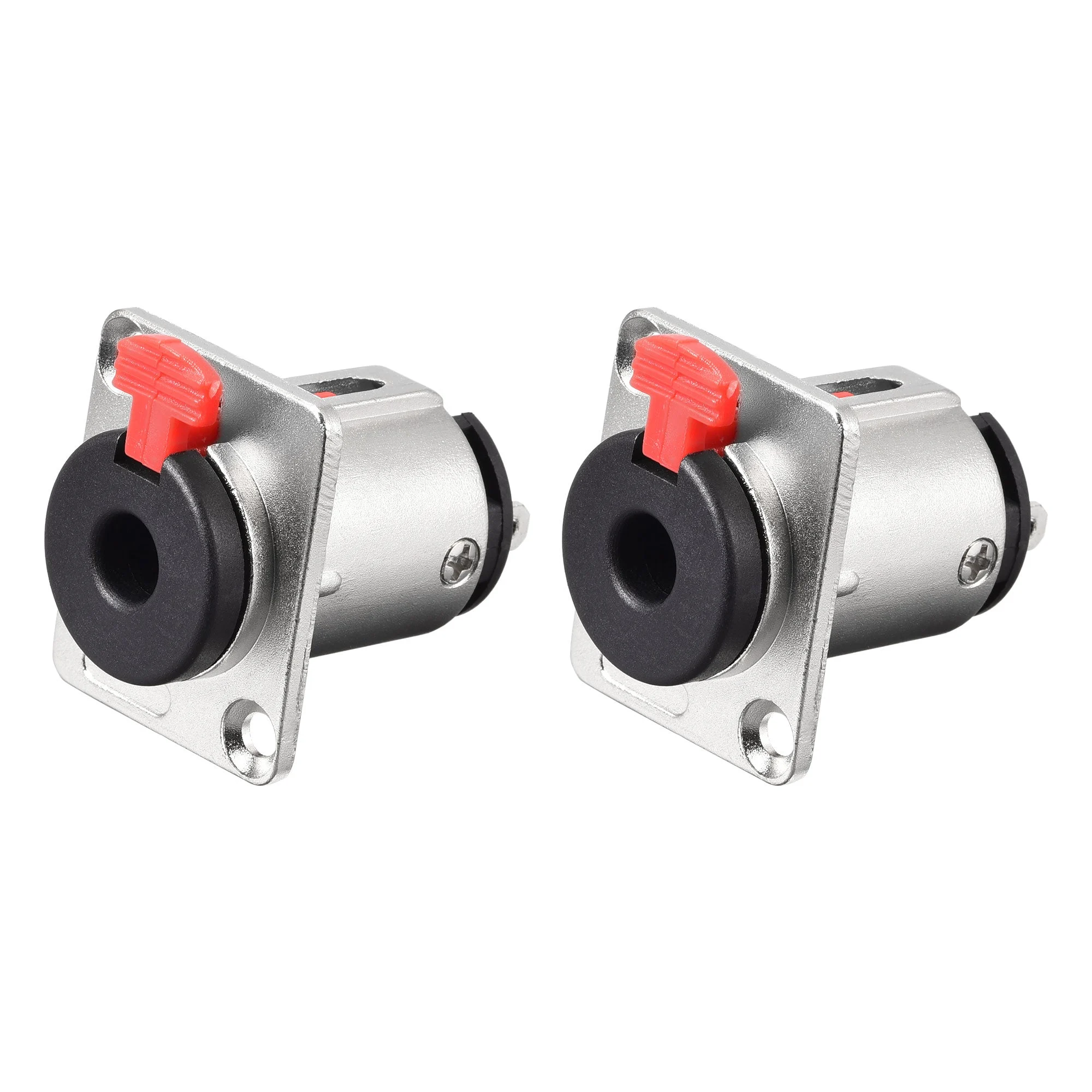 6.35mm 1/4 Inch Female Stereo TRS Audio Socket Jack Connector Panel/Chassis Mount - 6.35mm Stereo Socket 2pcs