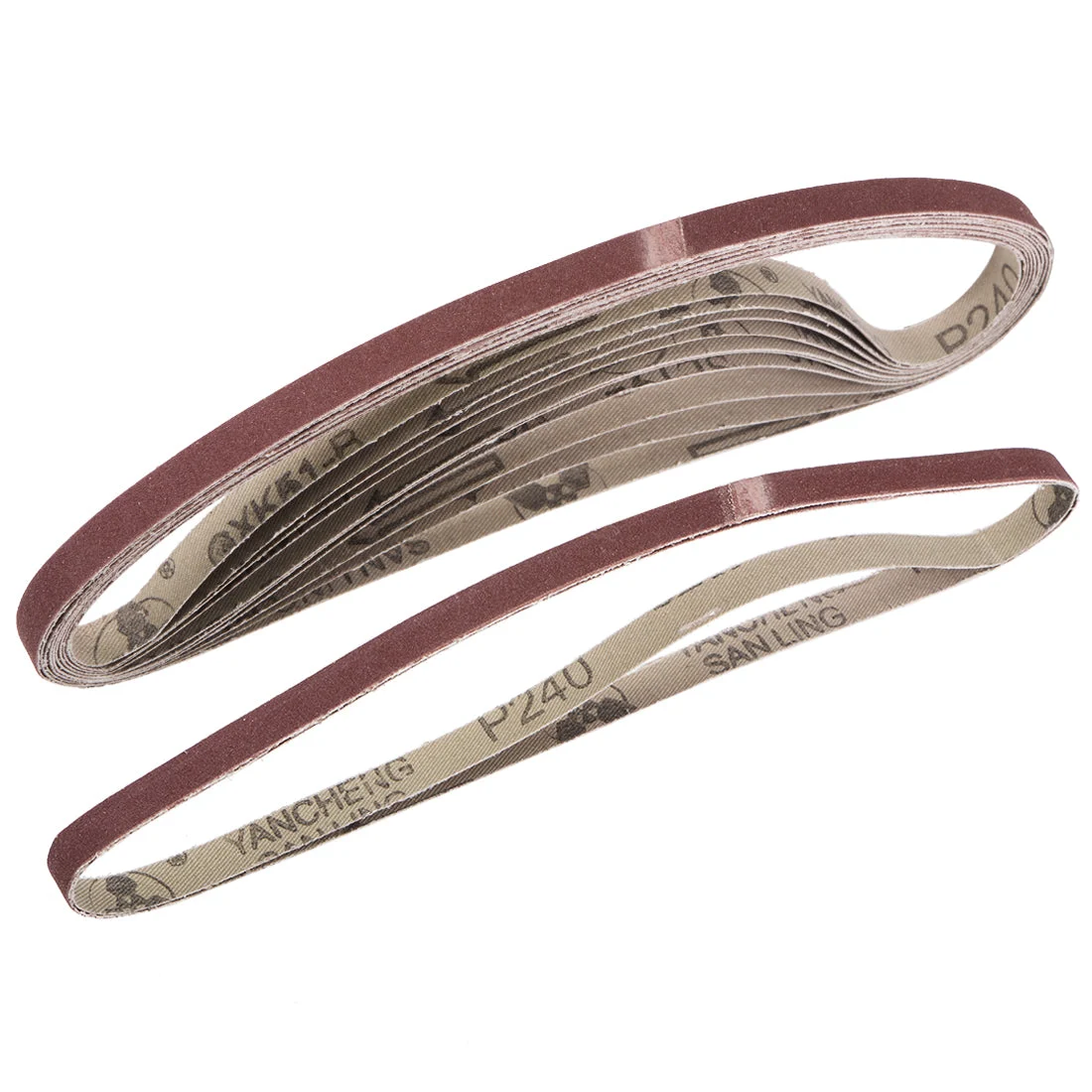 3/8-inch x 21-inch(9mm x 533mm) Sanding Belt 240 Grit Aluminum Oxide 12pcs