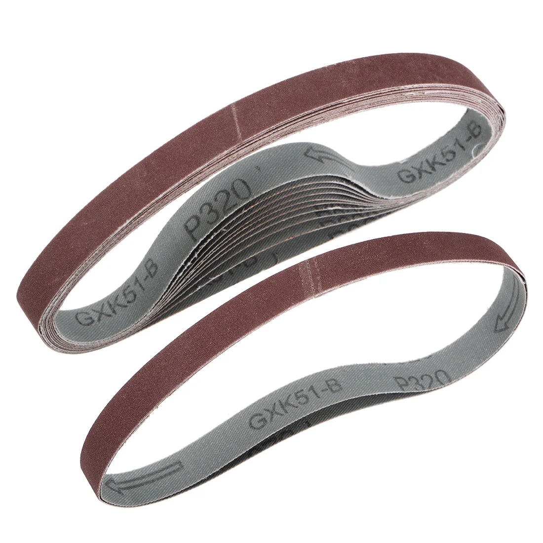 1/2-inch x 18-inch(15mm x 452mm) Sanding Belt 320 Grit Aluminum Oxide 12pcs