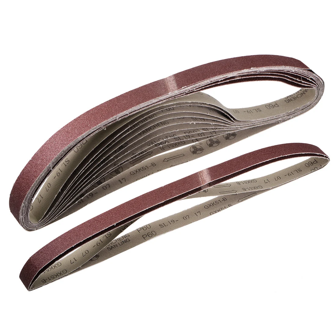 1-inch x 42-inch(25mm x 1065mm) Sanding Belt 60 Grit Aluminum Oxide 12pcs