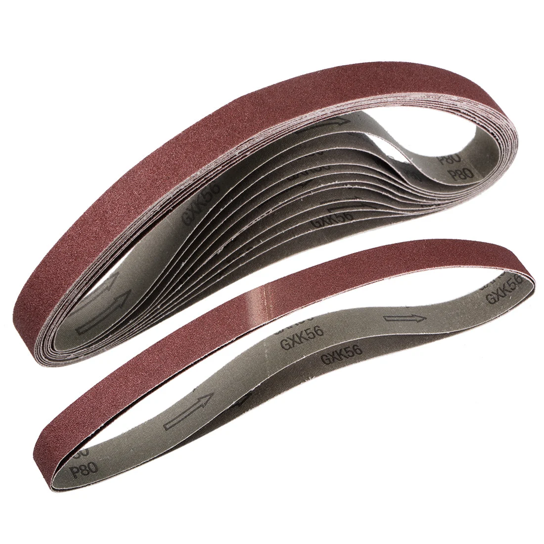1-inch x 30-inch(25mm x 770mm) Sanding Belt 80 Grit Aluminum Oxide 12pcs