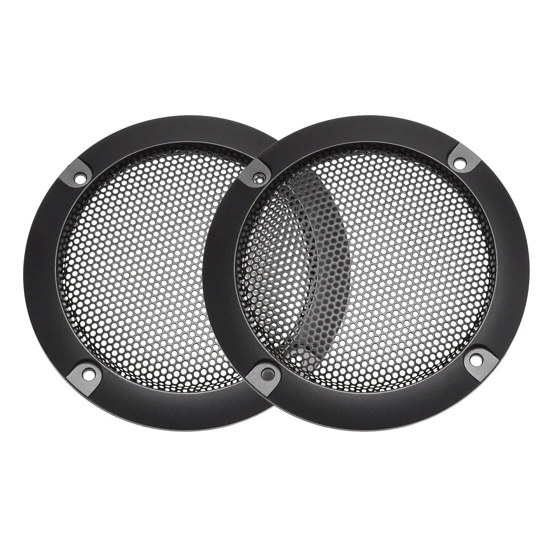 Speaker Grill Cover 3 Inch 95mm Mesh Decorative Circle Subwoofer Guard Protector Black 2pcs