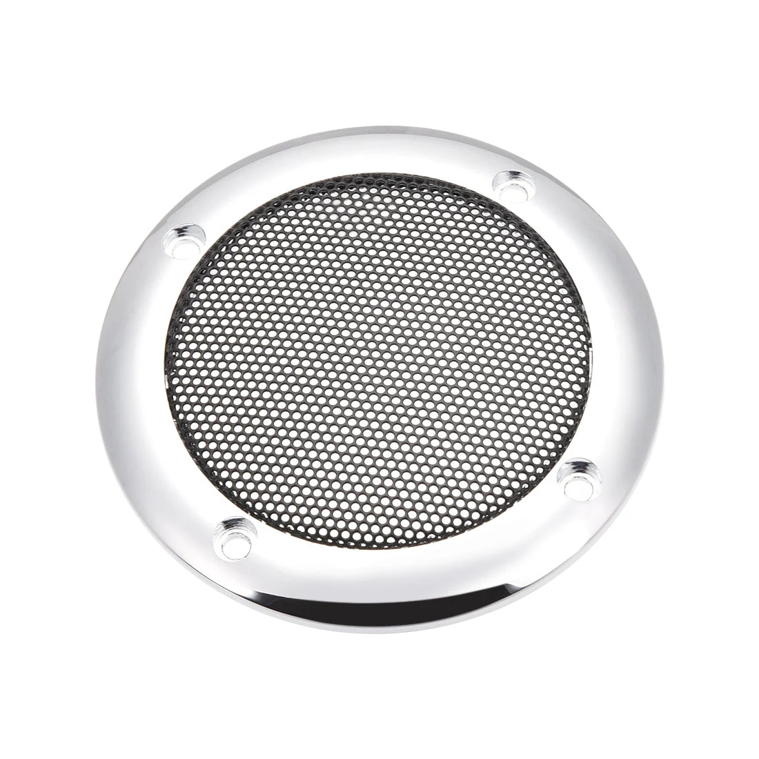 Speaker Grill Cover 107mm Diameter Mesh Decorative Circle Subwoofer Guard Protector, Diagonal Screw Hole Spacing 89mm Silver