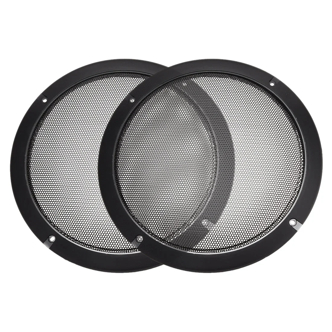 Speaker Grill Cover 8 Inch 225mm Mesh Decorative Circle Subwoofer Guard Protector Black 2pcs