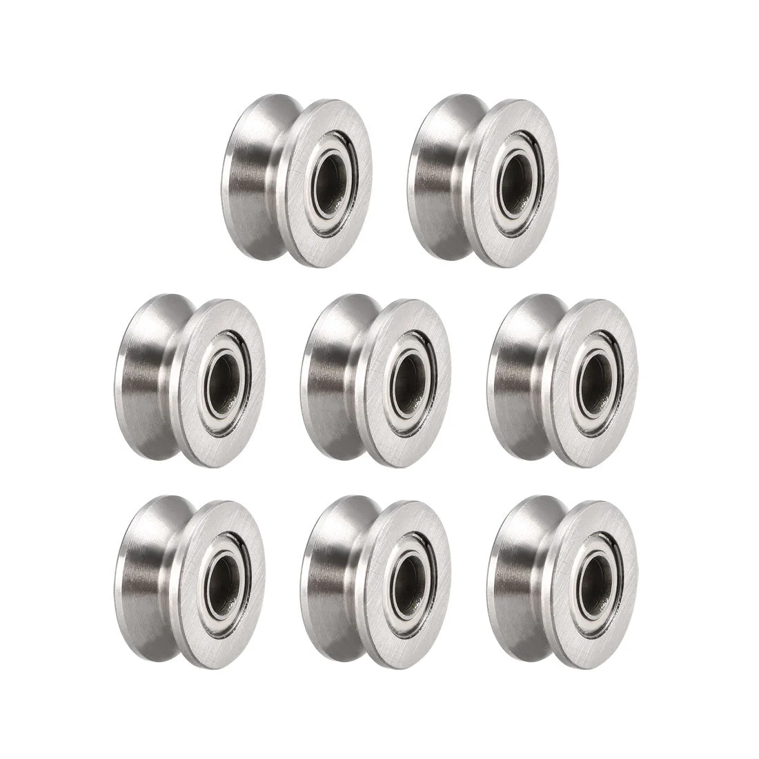 V624ZZ Deep Groove Guide Pulley Rail Ball Bearings 4mmx13mmx6mm Double Metal Shielded (GCr15) Chrome Steel Bearings 8pcs