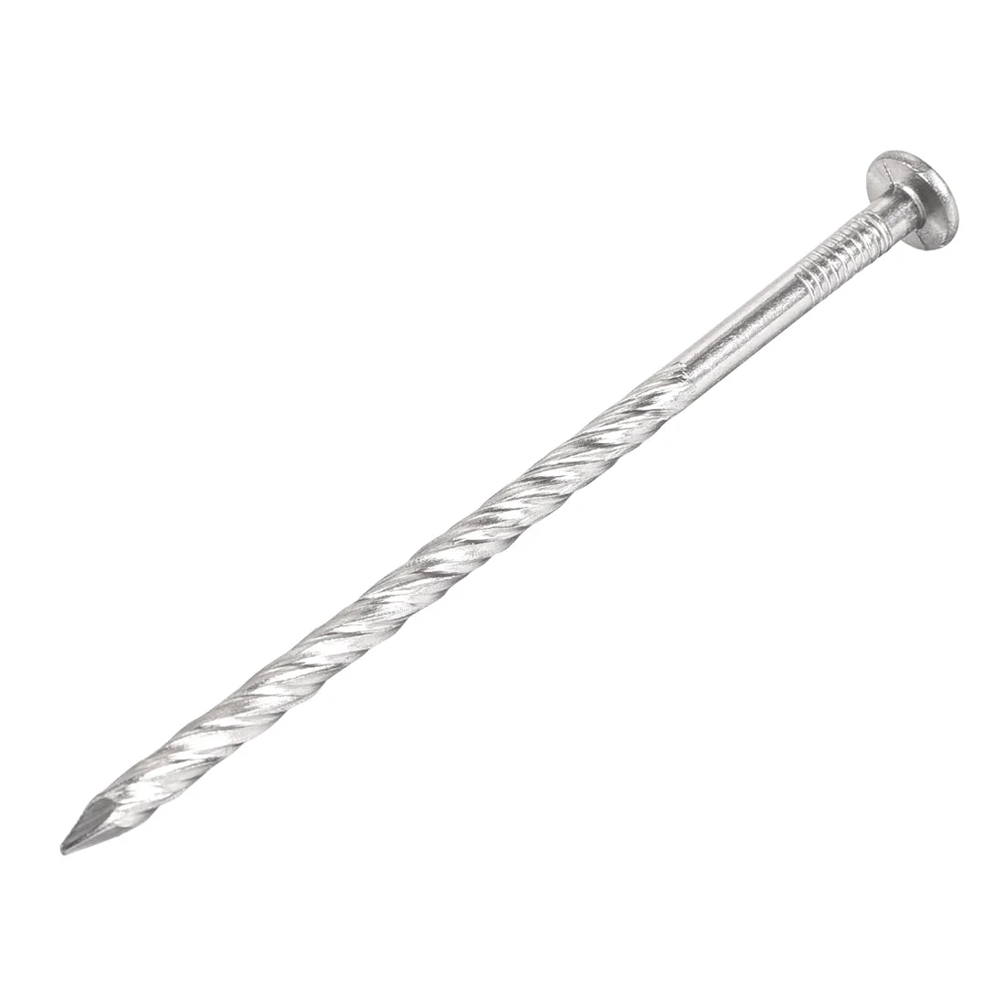 Spiral Deck Nails Stainless Steel Nail Spiral Shank 100mmx4mm(LxD) , 12 Pcs