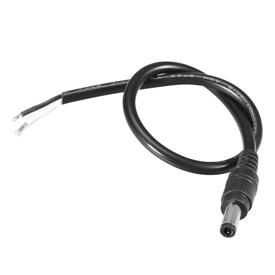DC Power 5.5mm x 2.5mm 10A 30cm Barrel Male Plug Connector Pigtail 6pcs