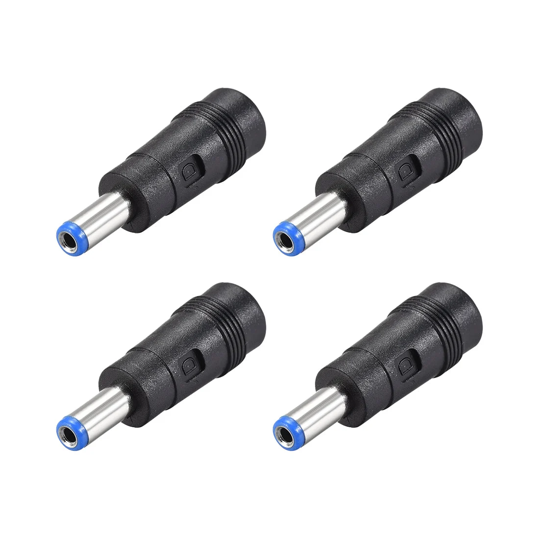 4pcs DC Power Converter 5.5mm x 2.1mm Male to 5.5mm x2.5mm Female Adapter Connector Blue