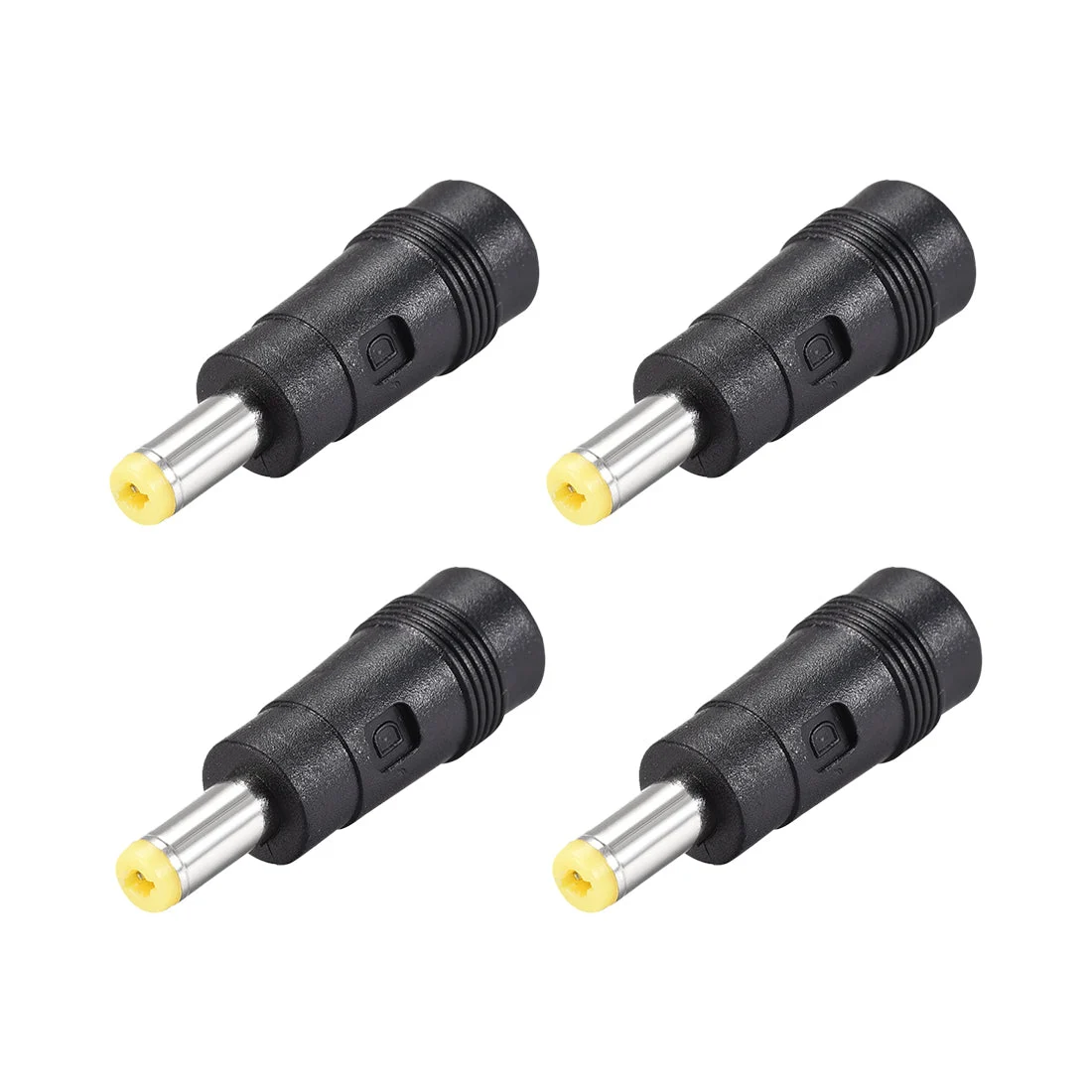4Pcs DC Power Converter 5.5mm x 2.1mm Male to 5.5mm x 2.5mm Female Adapter Connector