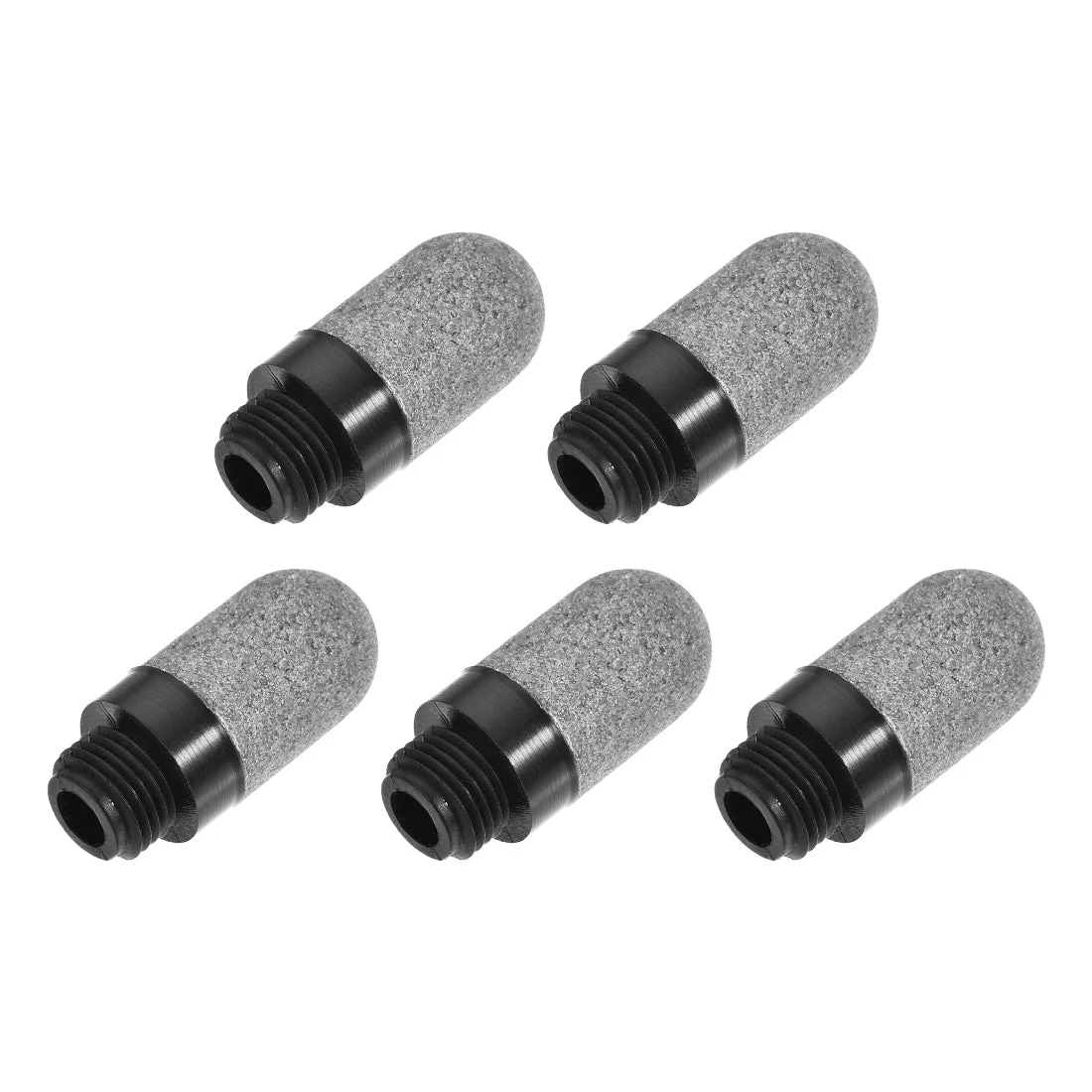 Uxcell Pneumatic Air Muffler G1/4 Male Thread Plastic Breather Exhaust Muffler 5pcs