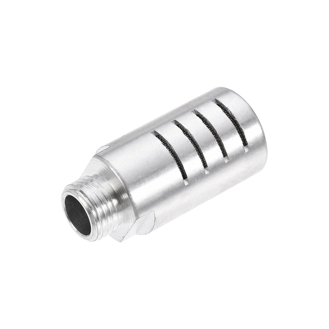 Uxcell Pneumatic Air Muffler G1/4 Male Thread Strainer Aluminum Alloy Breather Exhaust Muffler