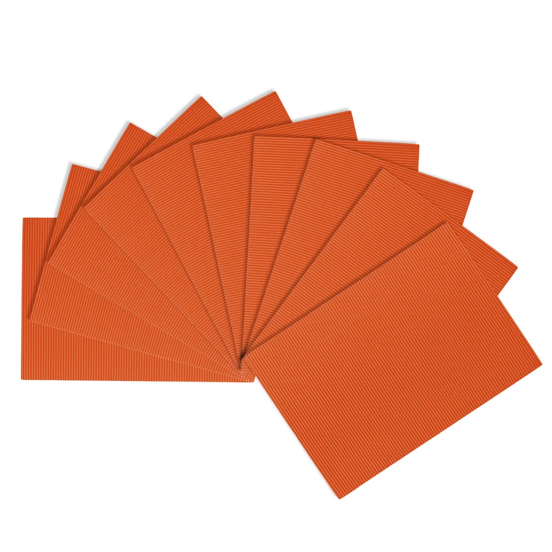 Uxcell 10PC Corrugated Cardboard Paper Sheets,Orange,7.87-inch x 11.94-inch