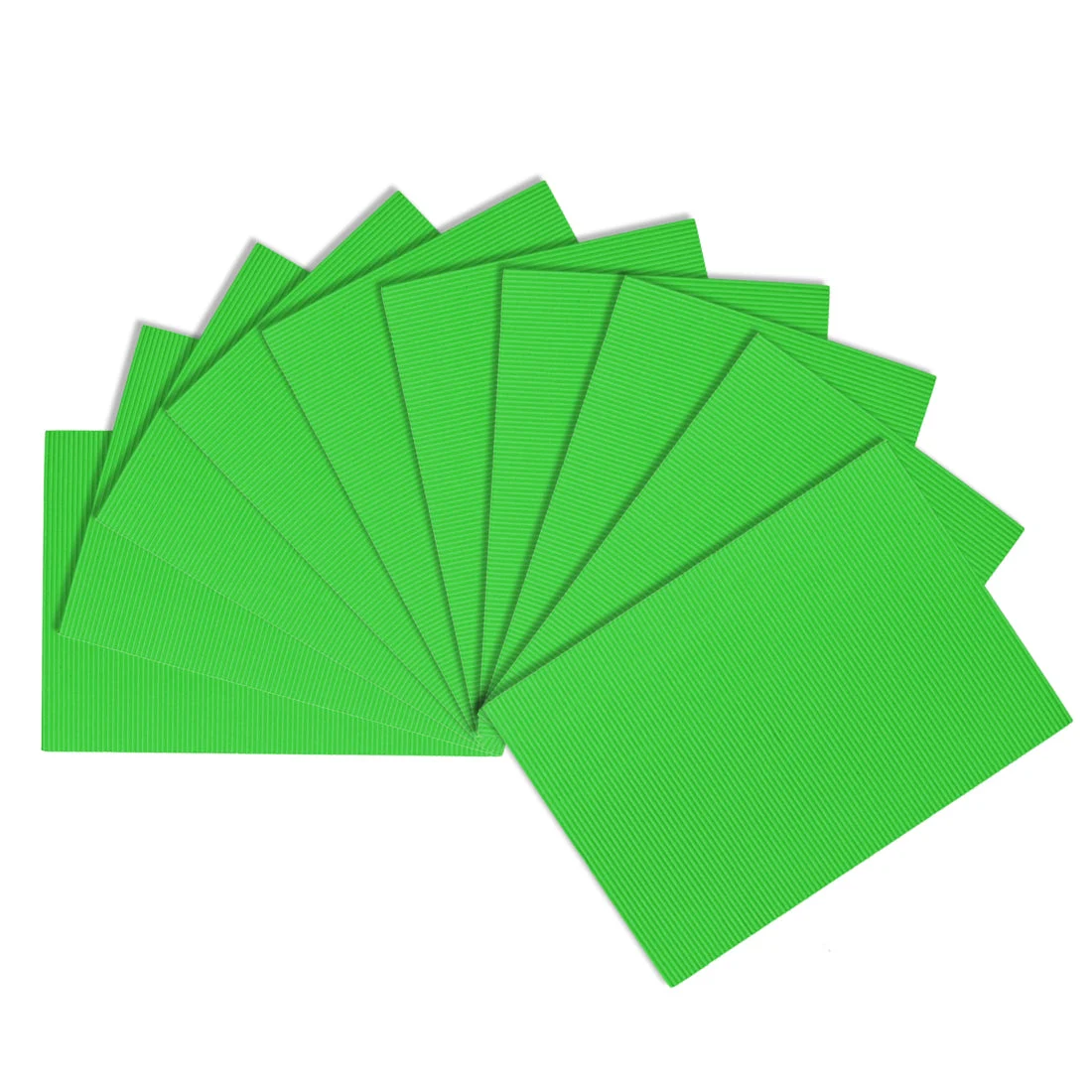 Uxcell 10PC Corrugated Cardboard Paper Sheets,Green,7.87-inch x 11.98-inch