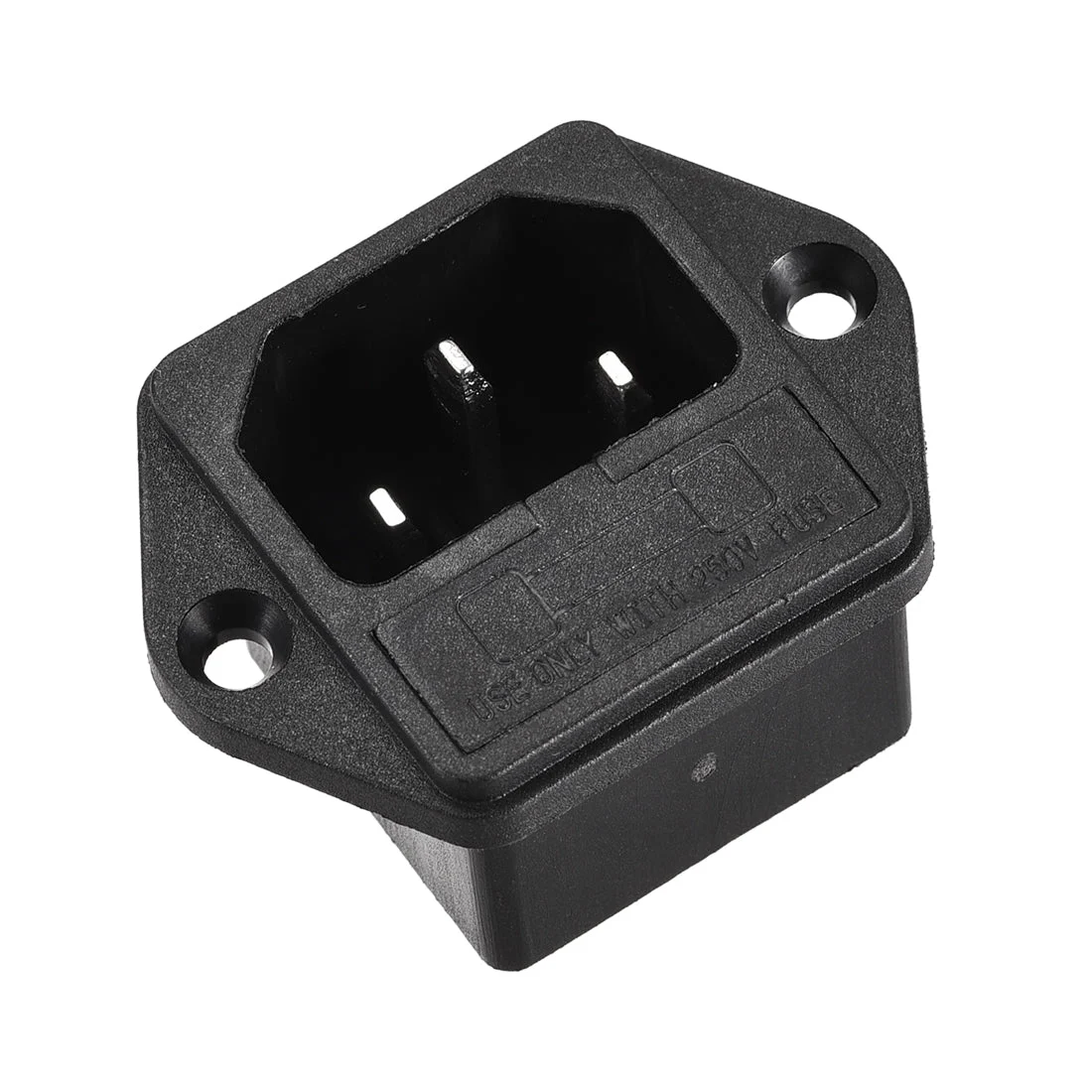 Uxcell AC 250V 10A IEC320 C14 Male Power Cord Inlet Socket 4Pin Inlet Module Power Connector Socket w Wires 1Set