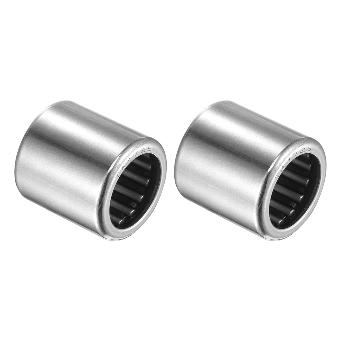 TA1725 Needle Roller Bearings 17mm x 24mm x 25mm Chrome Steel Open End 2pcs