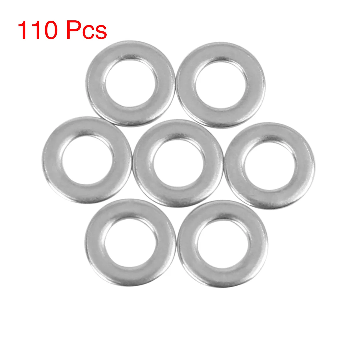 110pcs M6 x 12mm x1.2mm Stainless Steel Car Fastener Sealing Flat Washer Gaskets
