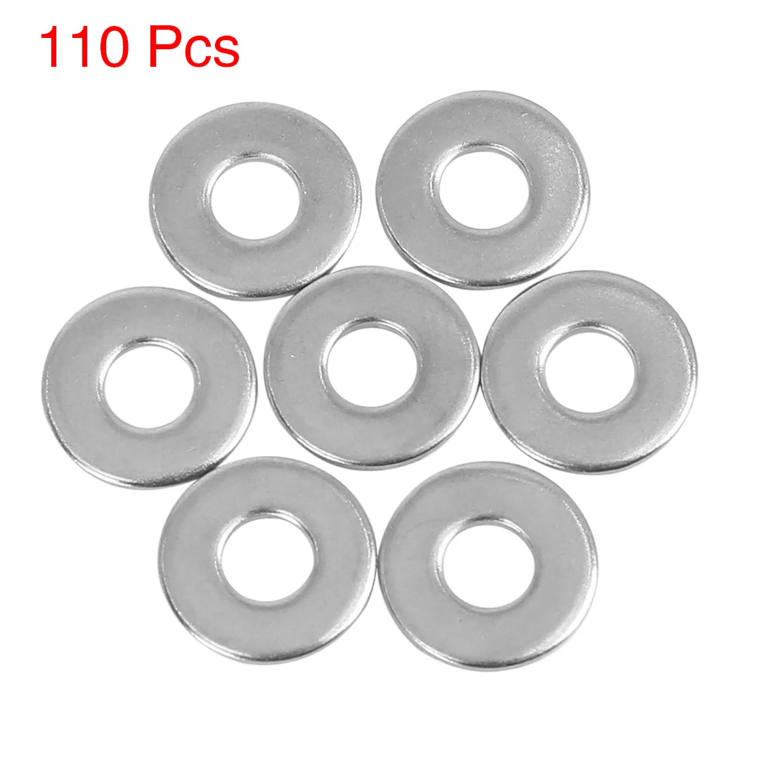 110pcs M6 x 16mm x1.5mm Stainless Steel Car Fastener Sealing Flat Washer Gaskets