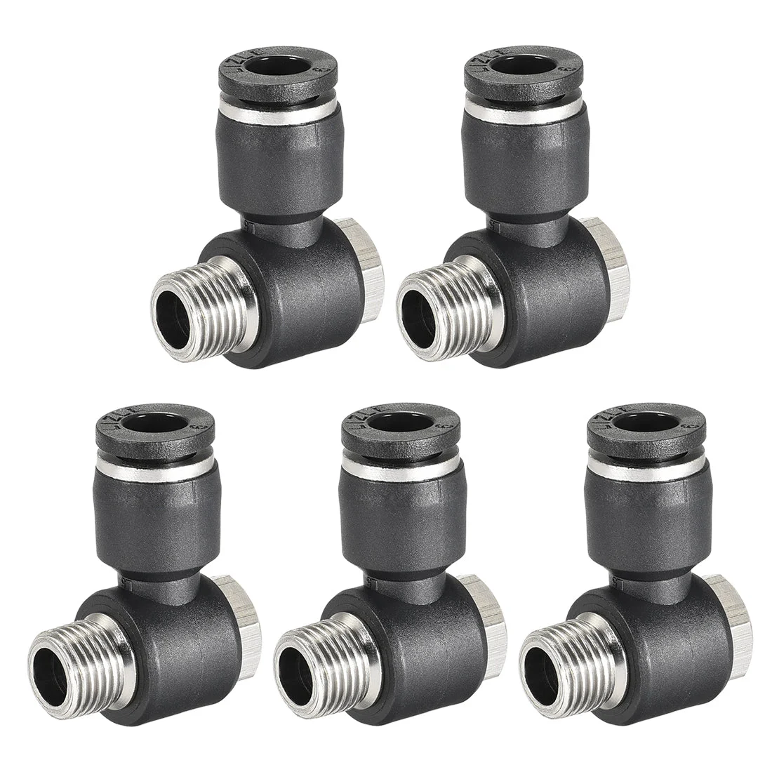 Pneumatic Push to Connect Tube Fitting 6mm Tube to 1/8NPT Male Thread Elbow 5Pcs