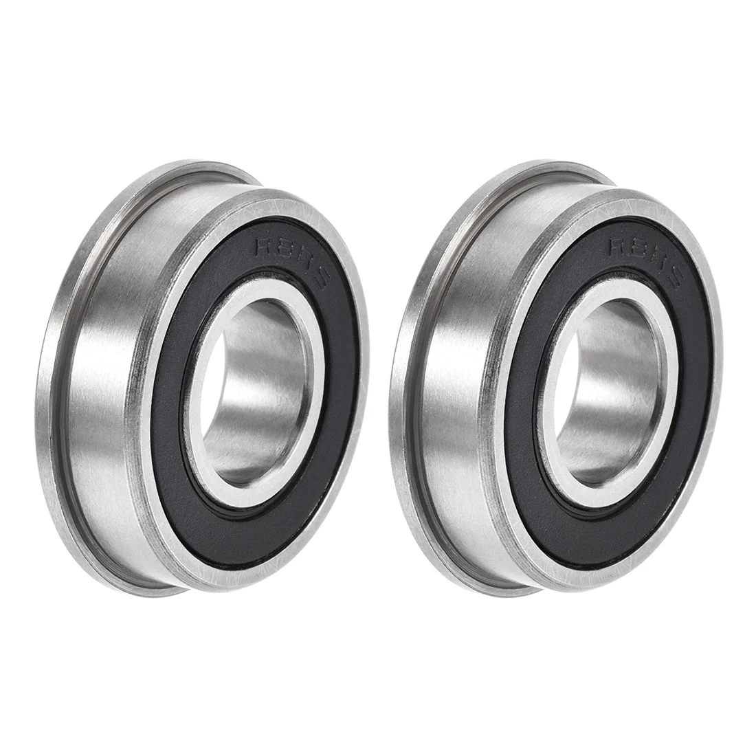 FR8-2RS Flange Ball Bearing 1/2"x1-1/8"x5/16" Double Sealed Chrome Steel Bearing 2pcs