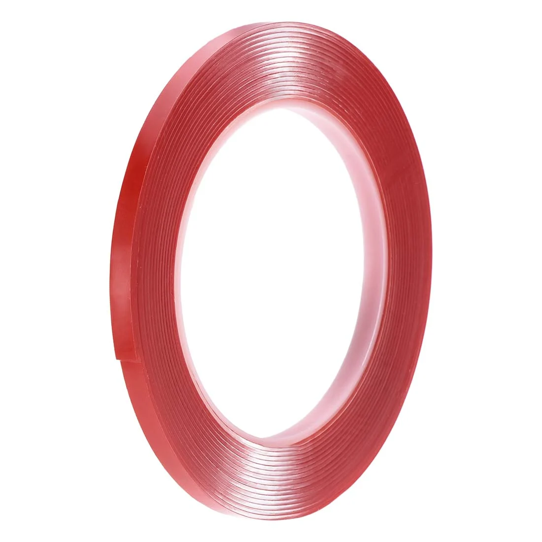 15/64 Inch x 9.5Ft Heat Resistant Acrylic Double Sided Adhesive Tape for Touch Screen Repairing 1mm Thickness Clear with Red Protect Film
