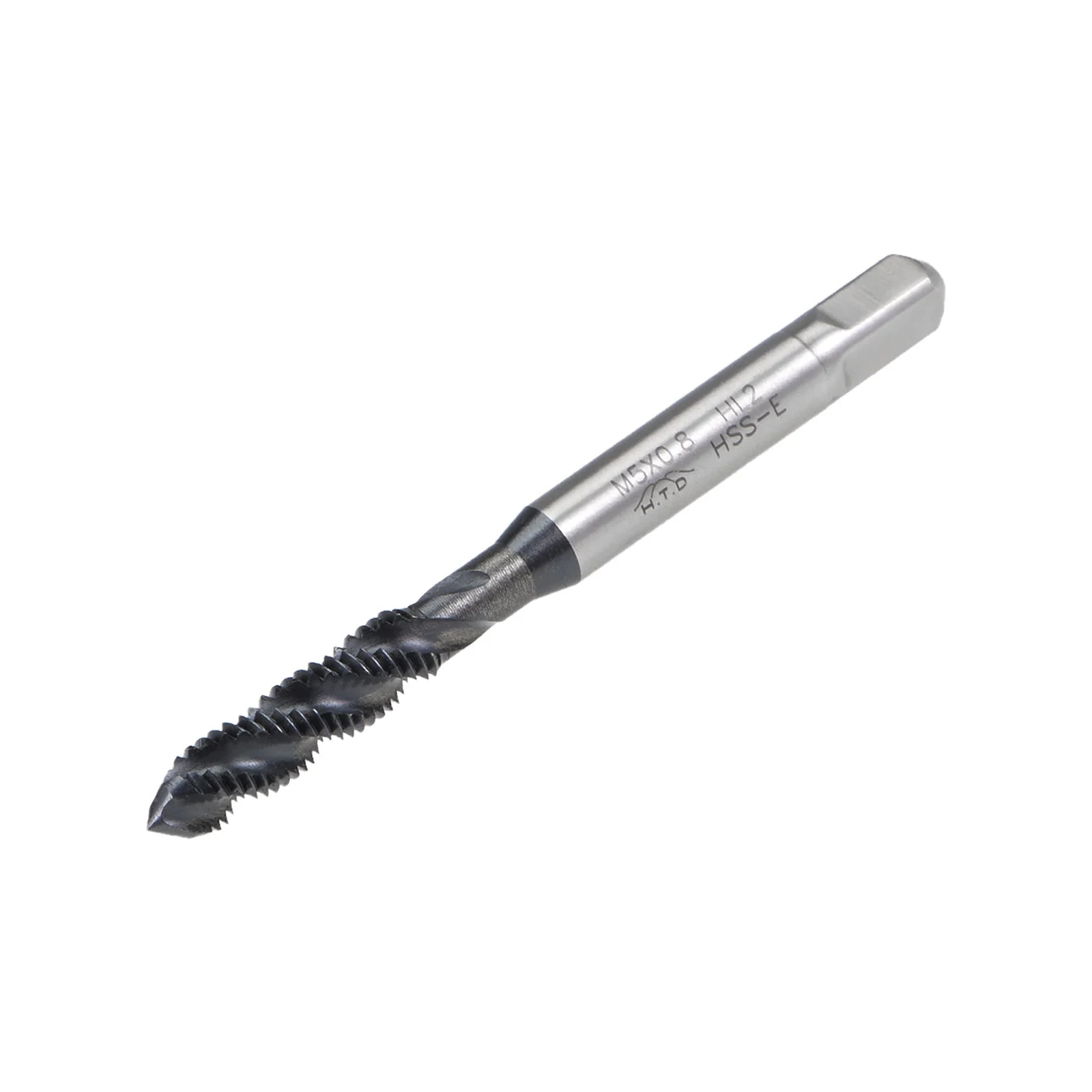 M5 x 0.8 Spiral Flute Tap Metric Machine Thread Tap HSS Nitriding Coated