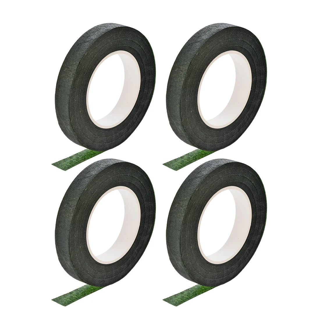Uxcell 4Roll 1/2"x30Yard Dark Green Floral Tape Flower Adhesives Floral Arrangement