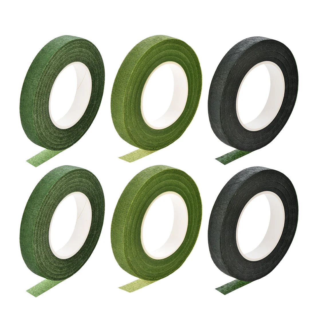 6Roll 1/2"x30Yard 3 Color Floral Tape Flower Adhesives Floral Arrangement Kit